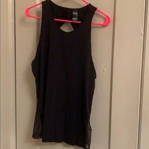 VS Black Ribbed-Back Workout Tank